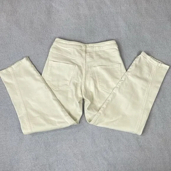 Pilcro Hemp / Cotton Baggy Pants Women’s 25 Cream / Off White Ankle Length - Picture 4 of 16